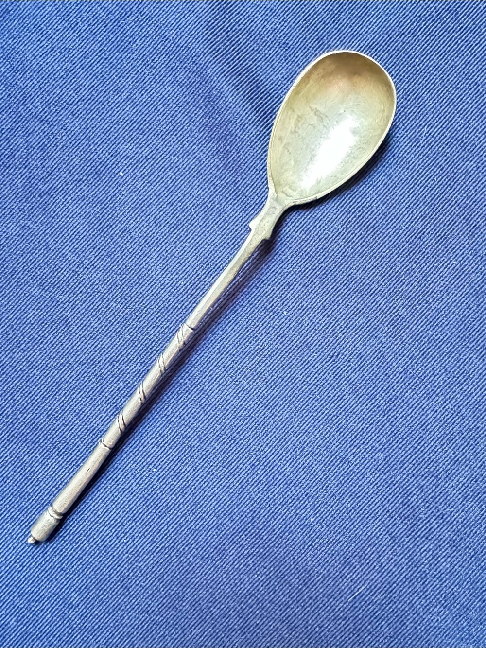 Vintage USSR 875 Solid Silver Small Demitasse Espresso Spoon